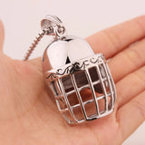 Stainless Steel Fencing Mask Men's Pendant Necklace With Chain 24inch