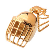 Stainless Steel Fencing Mask Men's Pendant Necklace With Chain 24inch