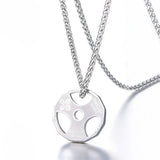 Fitness Dumbbell Pendant Necklace Men's Metal Party Jewelry