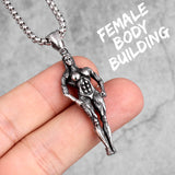 Gym Bodybuilding Boxing Gloves Pendant Chain Men's Necklace