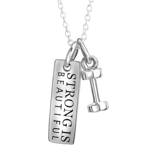 925 Silver Strong Charm Pendant Choker