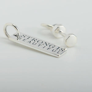 925 Silver Strong Charm Pendant Choker