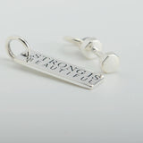925 Silver Strong Charm Pendant Choker