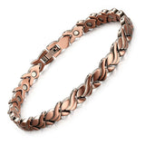 Copper Magnetic Pain Relief Bracelet for Men Double Row Magnets Chain
