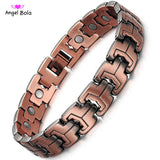 Copper Magnetic Pain Relief Bracelet for Men Double Row Magnets Chain