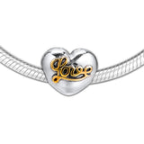 925 Sterling Silver Heart of Love Clip Charm Beads for DIY Women Jewelry
