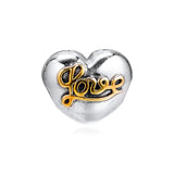 925 Sterling Silver Heart of Love Clip Charm Beads for DIY Women Jewelry