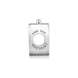 925 Sterling Silver Sparkling Number 0 Charms Beads for Jewelry Making