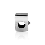 925 Silver Camera Heart Charm with Pink Enamel & CZ Beads