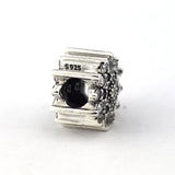 925 Silver Beads Ice Crystal Silver Charm Clear CZ DIY Jewelry