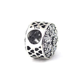 925 Silver Snow Zircon Charm Bracelet Beads DIY Jewelry