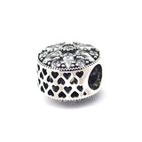 925 Silver Snow Zircon Charm Bracelet Beads DIY Jewelry