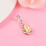 925 Sterling Silver Hedwig Spinning Dangle Charm Beads for Jewelry Making