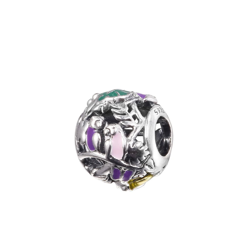 925 Silver Jungle Creatures & Leaves Bracelet Beads for Jewelry Charms