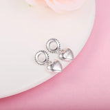 Aunt & Niece Split Heart Charm 925 Sterling Silver Beads