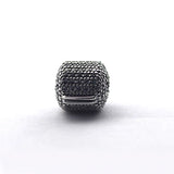 925 Silver Pave Barrel Clip Beads for Charm Bracelets
