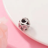 Pansy Flower Bead 925 Sterling Silver Charm