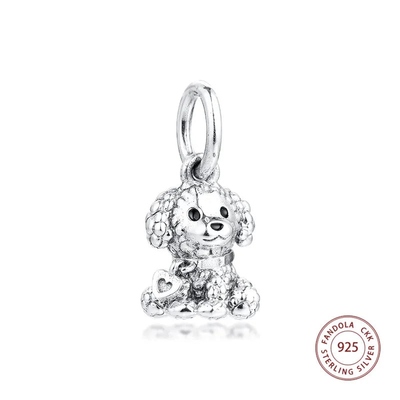 Poodle Puppy Dog Charm for 925 Bracelets