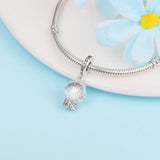 925 Silver Snow Globe Angel Dangle Beads for Bracelet