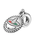 Fits Europe 925 Bracelet Love Mexico Charms Sterling Silver Beads For
