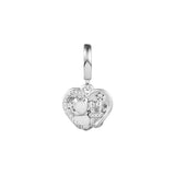 925 Silver Cats & Hearts Dangle Charm CZ Bead for Jewelry Making