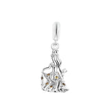 925 Silver Dancing Belle Dangle Charm Bead DIY Gift