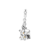 925 Silver Dancing Belle Dangle Charm Bead DIY Gift
