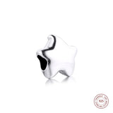 925 Sterling Silver Isa the Star Charms Metal Beads DIY Fine Jewelry Making