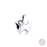 925 Sterling Silver Isa the Star Charms Metal Beads DIY Fine Jewelry Making