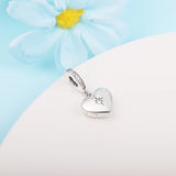 925 Silver Heart Locket Dangle Charm Beads for Jewelry Making