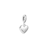 925 Silver Heart Locket Dangle Charm Beads for Jewelry Making