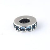925 Silver Sky Crystal Eternity Spacer Charm Beads for Jewelry Making