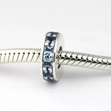 925 Silver Sky Crystal Eternity Spacer Charm Beads for Jewelry Making
