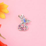 925 Sterling Silver Phoenix Dangle Charm DIY Beads