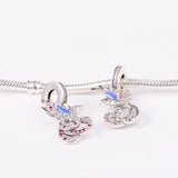 925 Sterling Silver Phoenix Dangle Charm DIY Beads