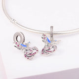925 Sterling Silver Phoenix Dangle Charm DIY Beads