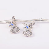 925 Sterling Silver Phoenix Dangle Charm DIY Beads