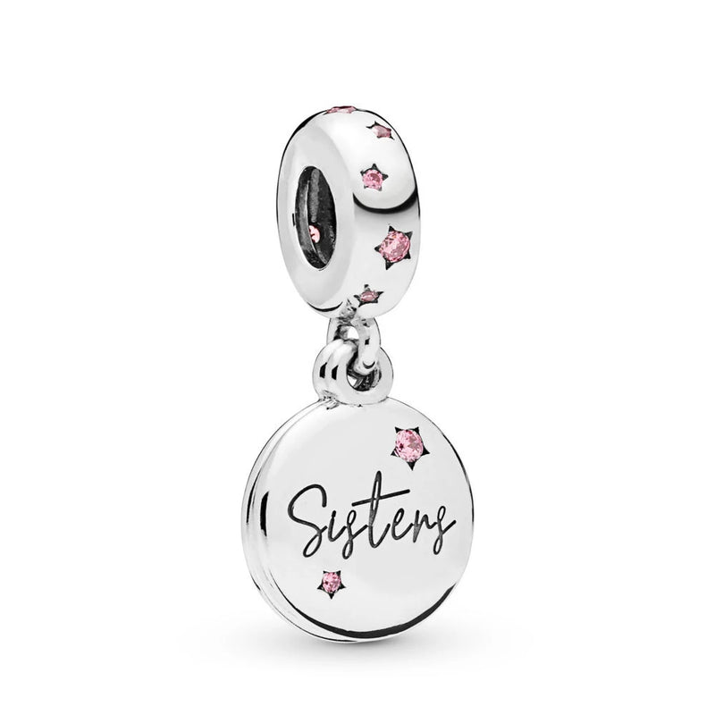925 Sterling Silver Forever Sisters Dangle Charm Beads