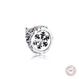 925 Sterling Silver Christmas Tree Charms Crystal Beads for Jewelry Making