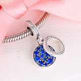 925 Sterling Silver Disc Dangle Charms Beads for Jewelry Making