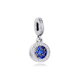 925 Sterling Silver Disc Dangle Charms Beads for Jewelry Making