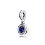 925 Sterling Silver Disc Dangle Charms Beads for Jewelry Making