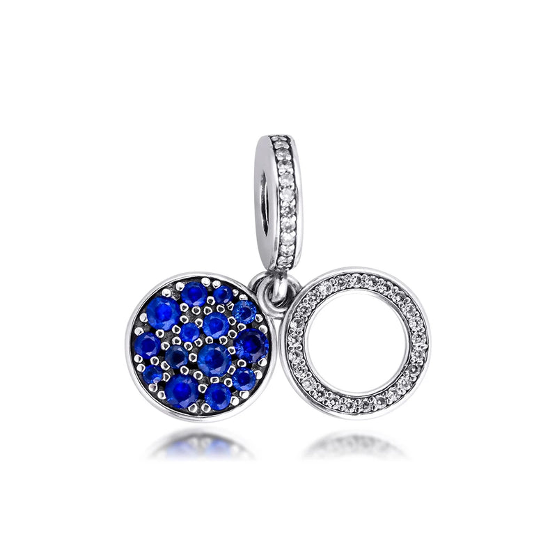 925 Sterling Silver Disc Dangle Charms Beads for Jewelry Making