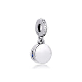 925 Sterling Silver Disc Dangle Charms Beads for Jewelry Making