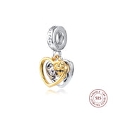 925 Silver Hearts & Bees Charms for Jewelry Making