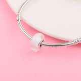 925 Silver Clear Effervescence Glass Beads DIY Jewelry Making