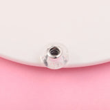 925 Silver Clear Effervescence Glass Beads DIY Jewelry Making