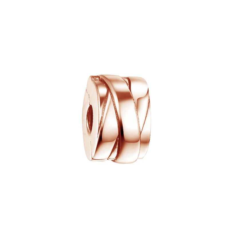 925 Sterling Silver DIY Ribbons Clip Stopper Beads