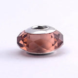 925 Sterling Silver Glass Beads Bracelet Charms Women DIY Jewelry Making