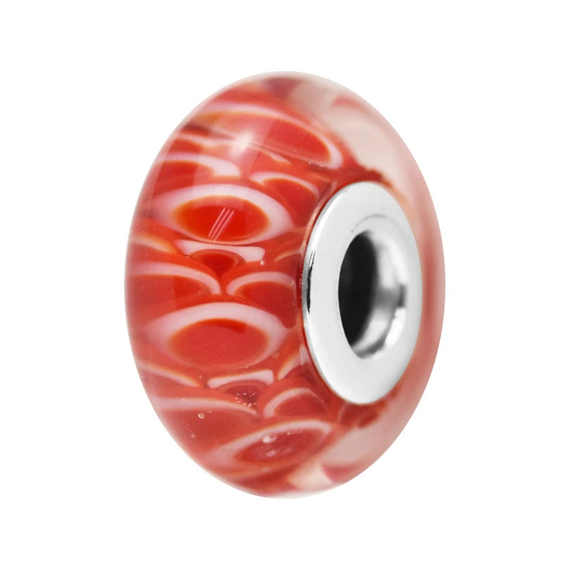 925 Sterling Silver Koinobori Glass Beads Bracelet Charms